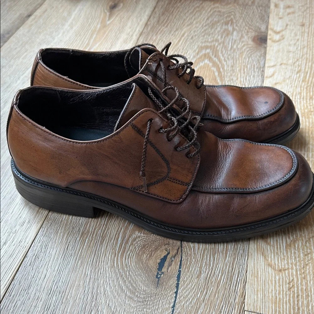 Bass Dark Brown Men's Leather‎ Derbys